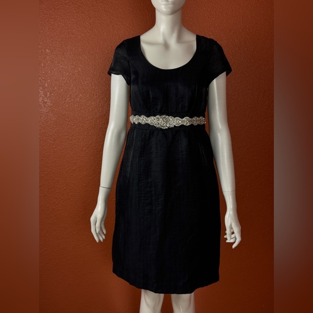 Banana Republic Black Mini Dress with Embellished Waist